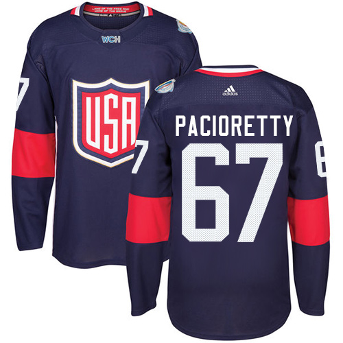 Kinder Team USA #67 Max Pacioretty Authentic Navy Blau Auswärts 2016 World Cup Hockey